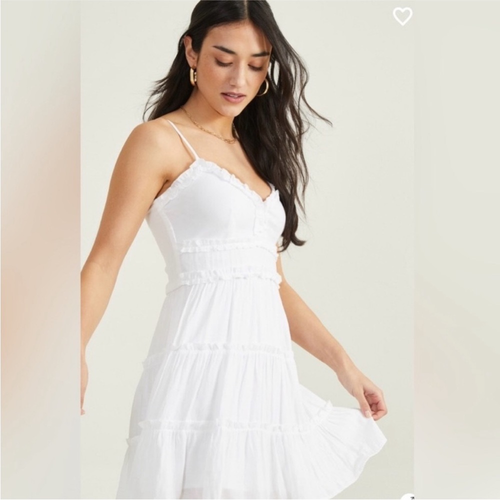 Altar'd State White Tiered Babydoll Dress